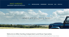 Desktop Screenshot of mikehardinglandrovers.co.uk